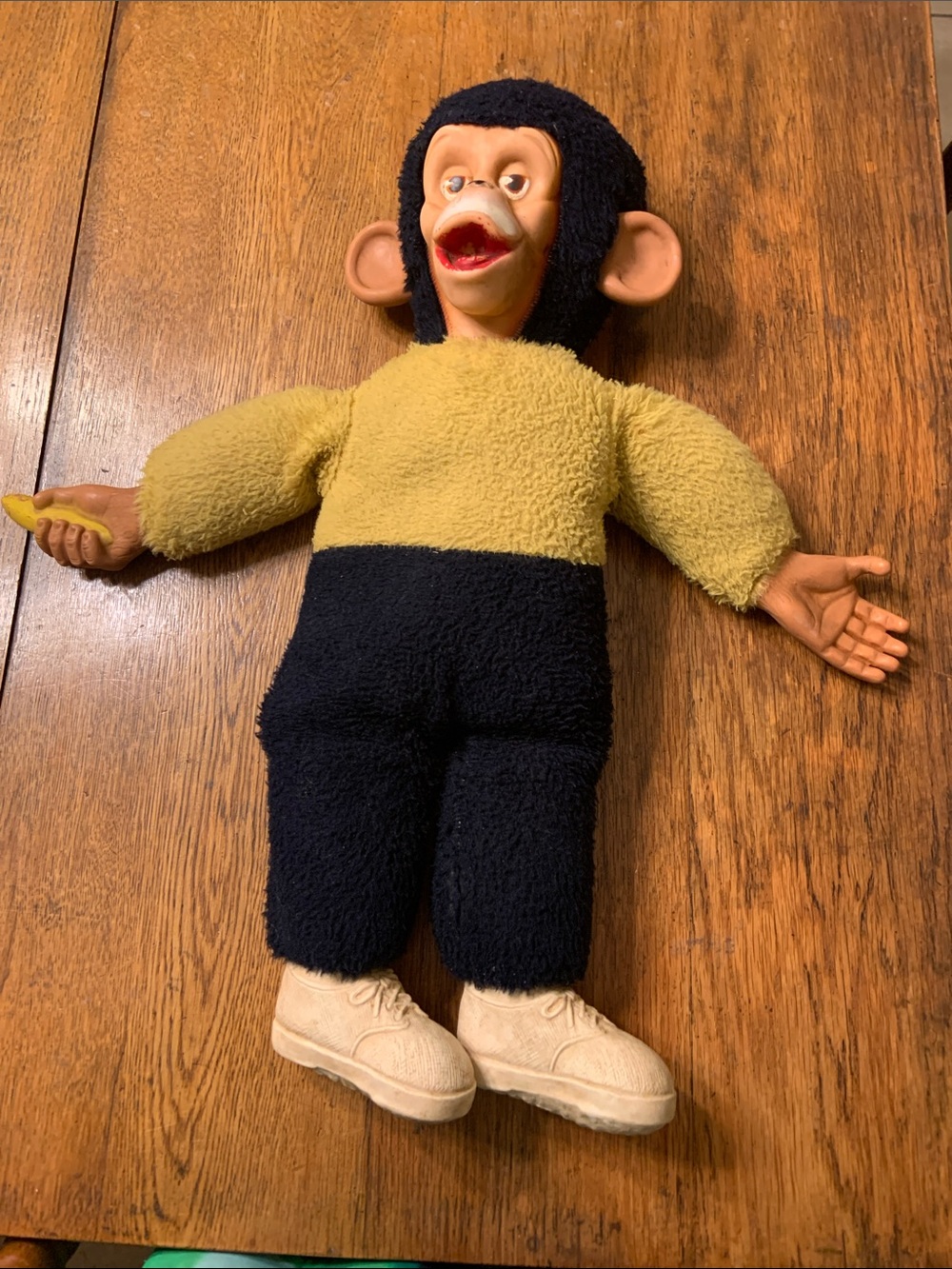 Zippy Monkey Mr Bim Plush in Yellow and Black 1950s